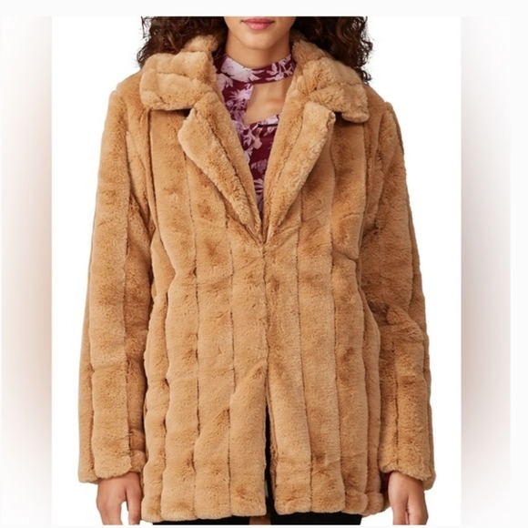 MINKPINK Cozy Teddy Faux Fur Jacket - Toffee Brown Size S - Picture 9 of 11